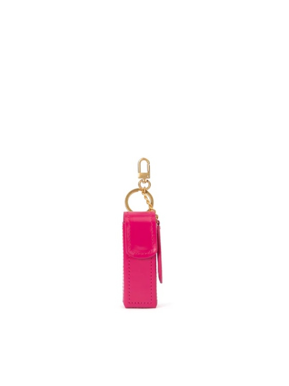 Brandon Blackwood Lipstick Case Keychain with Gold Hardware